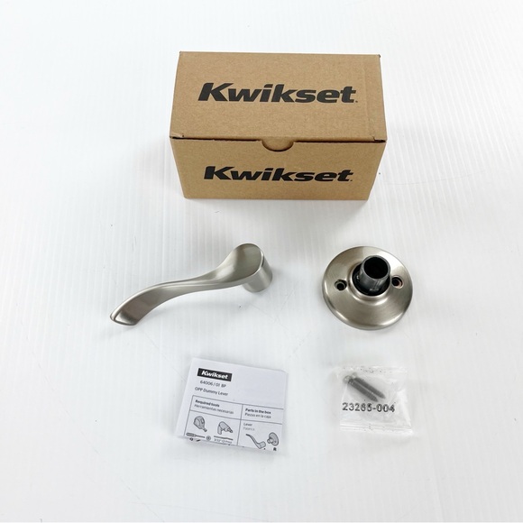 Kwikset Balboa Dummy RH Satin Nickel Lever Pull Doorknob - Picture 1 of 5